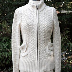 Anthropologie (Charlotte Tarantola) Knit Cardigan with Double Zipper